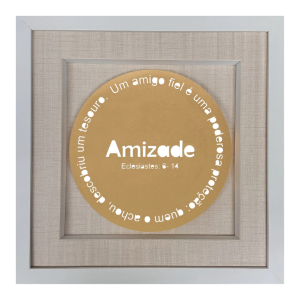 Quadro Decorativo Religioso Amizade -  Um Amigo é uma Poderosa Proteção